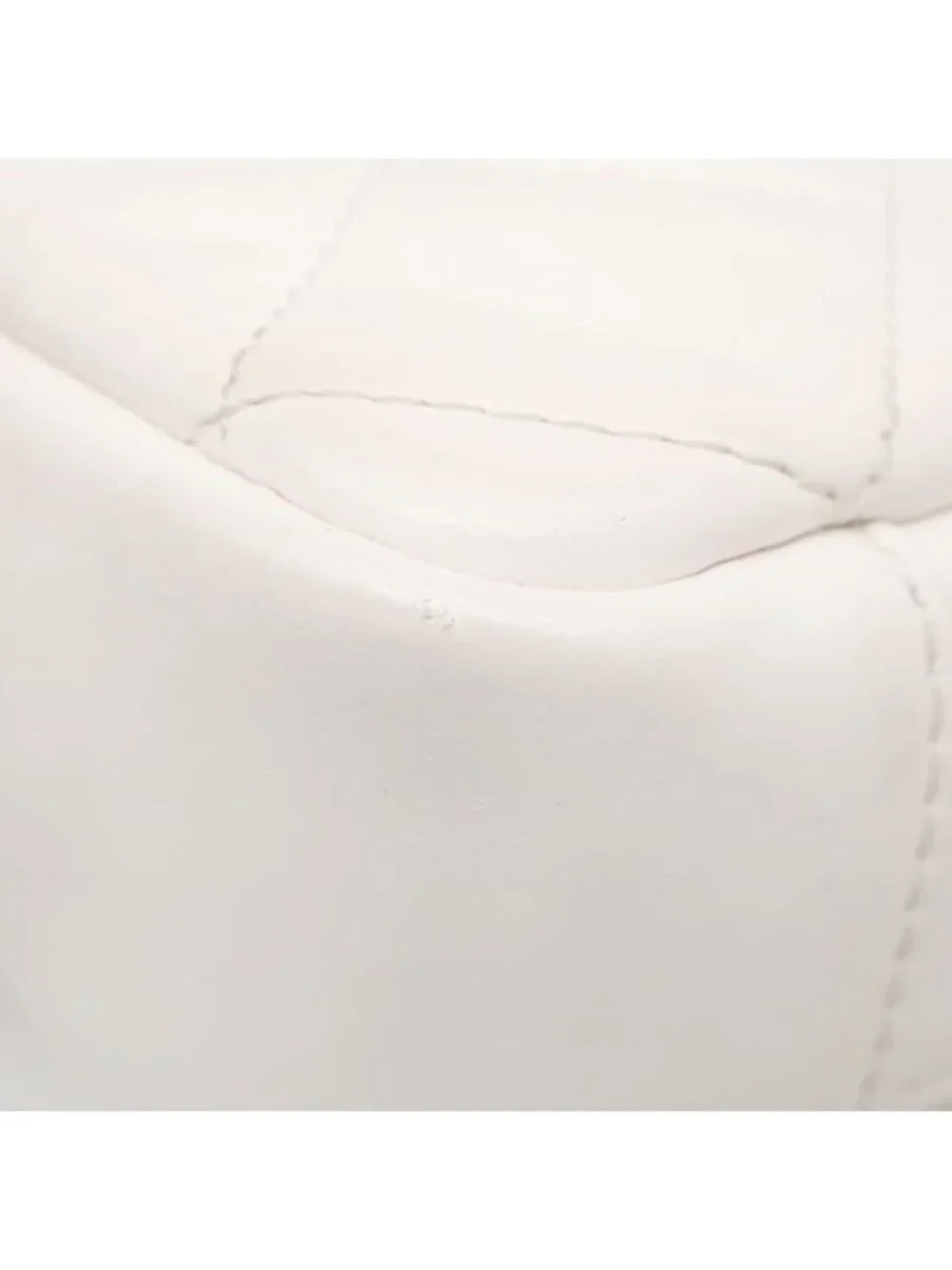 Chanel 2-Way Bag Quilted 18 Top Handle Leather White Gold Handbag